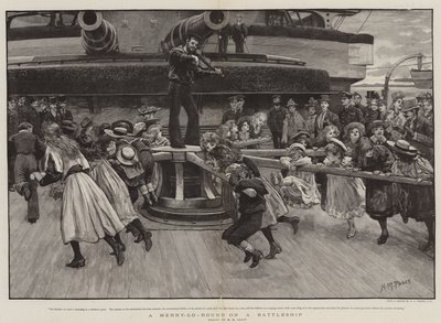 A Merry-go-Round on a Battleship by Henry Marriott Paget